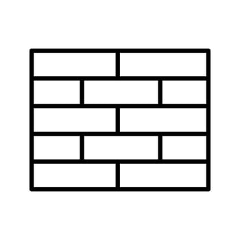 Lineart Icon brick wall for property management and housing service branding vector