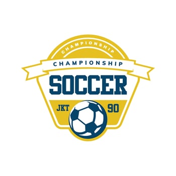 retro football logo design vector