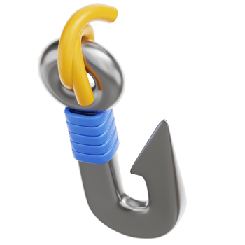 Fishing Hook 3D Illustration png