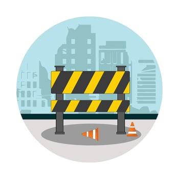 This Area Is Under Construction Now vector