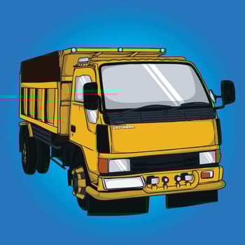 Yellow Dump Truck Illustration vector