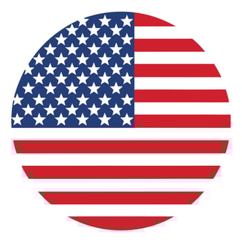 USA Independent Day Circular Design with American Flag Symbol for Fourth of July vector