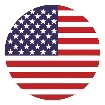 Circular USA Independent Day Flag Emblem Symbolizing American Freedom and Independence Celebration for July Fourth vector