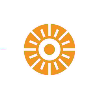 Simple Sun logo and symbol design vector