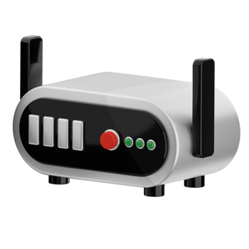 Network router 3d illustration. internet device icon. png