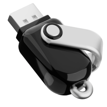 Flash drive 3d illustration. flash disk icon. png