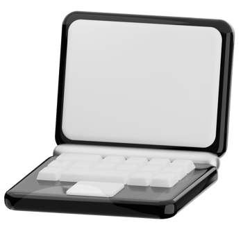 Laptop 3d illustration. notebook hardware icon. png