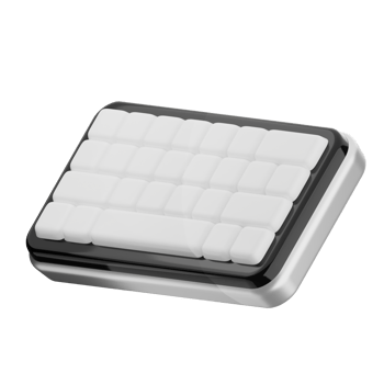 Keyboard 3d illustration. computer hardware icon. png