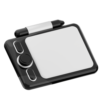 Pen tablet 3d illustration. digital drawing icon. png