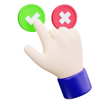 3D Icon Decision Making Hand Tap png