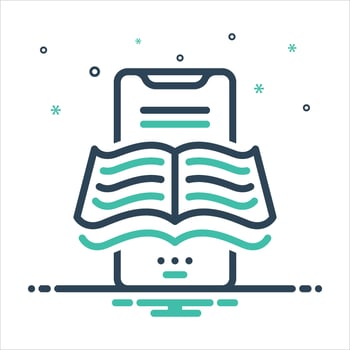 Mix icon ebook vector