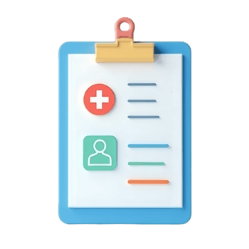 Medical Clipboard Illustration for Healthcare Records and Information Management png