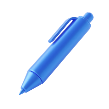 Blue pen isolated on transparent background png