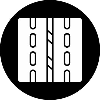 Airport Tarmac Ground Area Glyph Circle Inverted vector