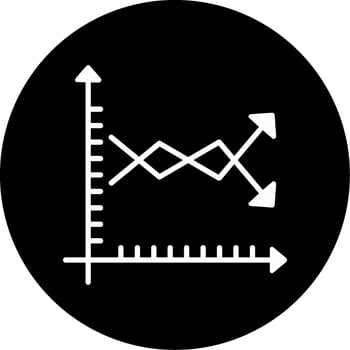 Data and Statistics Report Glyph Circle Inverted vector