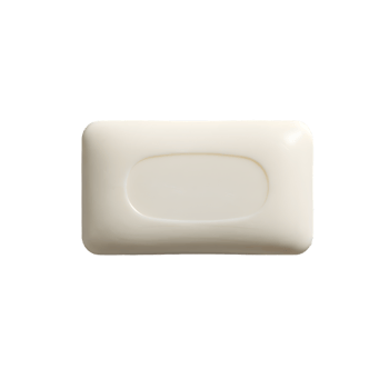 Bar of white soap with a transparent background for design elements png