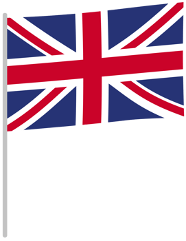 UK flag in motion, hand-painted with vibrant brushstrokes and textured fabric effect png