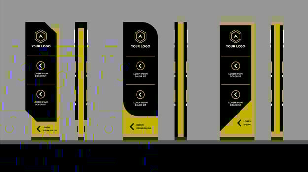 navigation in commercial spaces vector