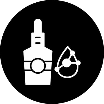 Retinol Based Night Cream Glyph Circle Inverted vector