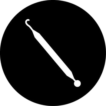 Flexible Dental Pick Sticks Glyph Circle Inverted vector