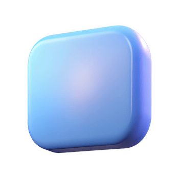 Soft Pastel Blue 3 D Rounded Rectangular Button Element Digital Interface Graphic Design Mobile Wallpaper isolated on a transparent background png