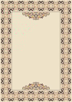 ornate decorative border design vector