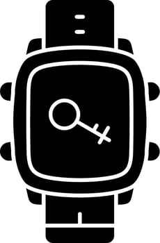 Key Unlock Access on Smart Watch vector