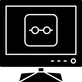 Smart Glasses Connected with TV vector