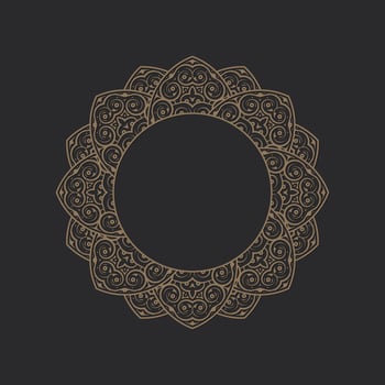 decorative circle lines art border background vector
