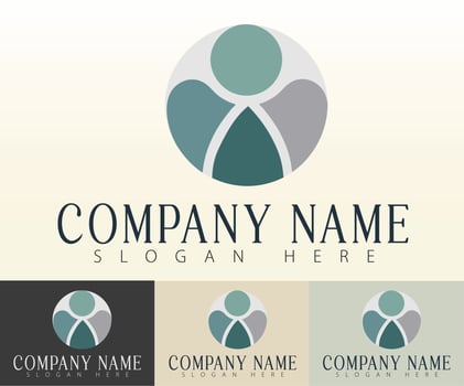 A clean logo expressing organizational unity. vector