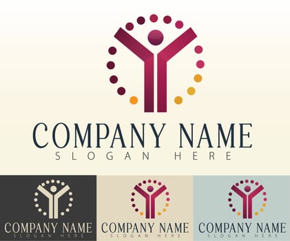 A balanced logo showing harmony and unity. vector