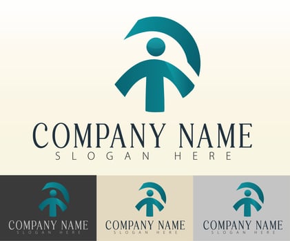 Corporate unity expressed through a minimalist logo. vector