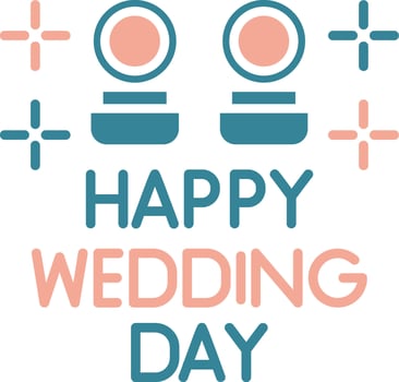 Wedding Day Virtual Core Icon vector