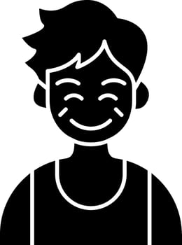 Pure Joy Expression of Young Boy solid vector