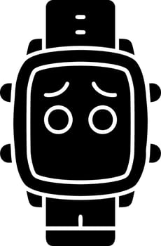 Eyeem style solid watch dial icon vector