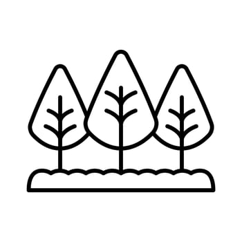 Nature Lineart Icon for eco-friendly projects and web design elements vector