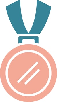 Medal Bold Grid Emblem vector