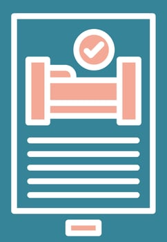 Online Reservation Simplified Icon Fragment vector