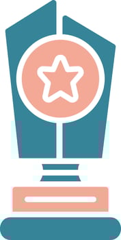Trophy Star Futuristic UX Form vector