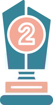 2nd Prize Simple Badge Piece vector