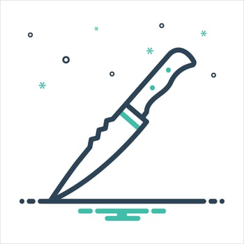 Mix icon knife vector