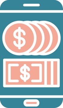 Mobile Phone Seamless Core Icon vector
