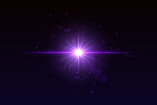 A purple starburst on a dark background vector