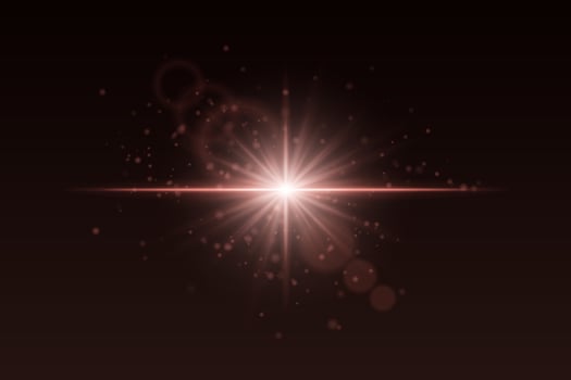 A bright star with a glowing effect vector