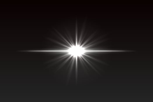 A white star burst on a black background vector