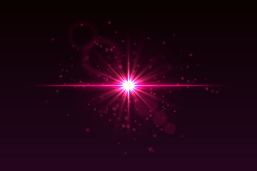 A bright pink starburst on a dark background vector