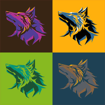 wolf Logo Design vector