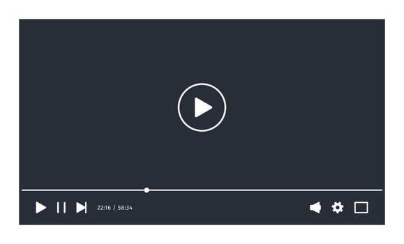 Player template interface. Social media device ui interface. Website screen mockup. Playback display with control buttons. Dark theme for web and app. Frame mockup. vector