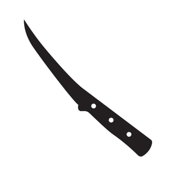 Knife icon . Kitchen knife web symbol. Flat design style eps 10 vector