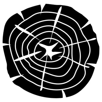 Tree rings icon. Simple illustration of tree rings icon for web vector